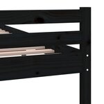 vidaXL Cadre de lit sans matelas noir bois massif 120x200 cm
