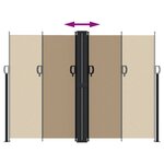 vidaXL Auvent latéral rétractable taupe 180x1200 cm