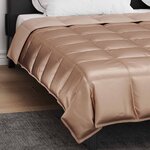 vidaXL Duvet d'été simple Doré 240 x 200 cm Satin et Microfibre