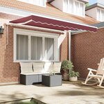 vidaXL Auvent Rétractable Bordeaux 250 x 200 cm tissu