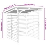 vidaXL Abri de stockage du bois de chauffage Bois de pin imprégné