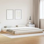 vidaXL Cadre de lit surélevé Naturel 180 x 210 cm Bois de pin massif