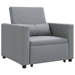 vidaXL Canapé Lit Simple Gris clair 90 x 165 x 87 cm tissu