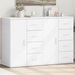 vidaXL Buffets 2 Pièces blanc 59x39x80 cm bois d'ingénierie