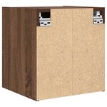 vidaXL Table de chevet murale chêne marron 38x34x40 cm