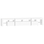 vidaXL Meuble TV avec lumières LED Blanc 230x36 5x40 cm
