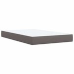 vidaXL Sommier à lattes de lit avec matelas Gris 120x200 cm Similicuir