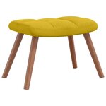 vidaXL Chaise de relaxation avec repose-pied Jaune moutarde Velours
