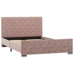 vidaXL Cadre de lit Rose Velours 120x200 cm
