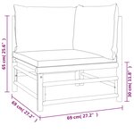 vidaXL Salon de jardin 12 Pièces avec coussins vert bambou