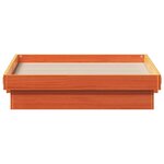 vidaXL Cadre de lit à LED sans matelas 90x190 cm bois massif