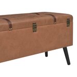 Banquette pouf tabouret meuble tabourets de rangement 3 Pièces marron synthétique 3002180