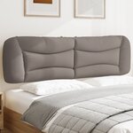 vidaXL Coussin de tête de lit taupe 180 cm tissu