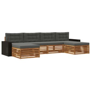 vidaXL Ensemble de canapés d'extérieur 6 pc Bois d'Acacia Massif
