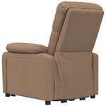 vidaXL Fauteuil inclinable électrique Marron Tissu