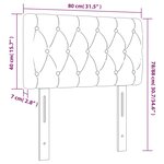 vidaXL Tête de lit à LED Crème 80x7x78/88 cm Tissu