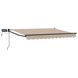 vidaXL Store rétractable manuel avec LEDs 3 x 2 5 m