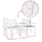 vidaXL Chaises de Jardin Marron 152 x 63 x 89 cm Bois de teck solide