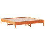 vidaXL Lit bibliothèque sans matelas cire marron 200x200 cm pin massif