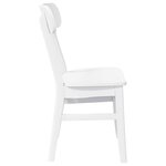 vidaXL Chaises à manger 2 Pièces blanc bois massif caoutchouc