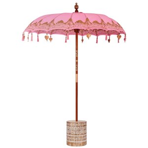 Parasol balinais Rose 180-190 cm Coton  bois massif
