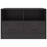vidaXL Meubles TV 2 Pièces noir 67x39x44 cm acier
