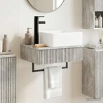 vidaXL Basin de lavage mural Gris béton 53 x 35 x 39 cm