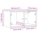 vidaXL Armoire murale avec portes en verre blanc 68 5x37x35 cm