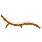 vidaXL Chaise longue 2 Pièces Blanc 184 x 55 x 64cm Bois d'acacia massif