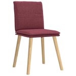 vidaXL Chaises à manger lot de 4 rouge bordeaux tissu
