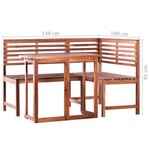 vidaXL Mobilier de bistro 2 Pièces Bois d'acacia massif