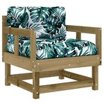 vidaXL Chaises de jardin avec coussins lot de 2 bois de pin imprégné