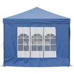 vidaXL Tente de réception pliable avec parois Bleu 3x6 m