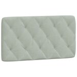 vidaXL Coussin de tête de lit gris clair 100 cm velours