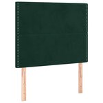 vidaXL Sommier à lattes de lit avec matelas Vert foncé 90x190 cm