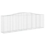 vidaXL Paniers à gabions arqués 6 Pièces 400x50x120/140 cm Fer galvanisé
