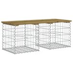 vidaXL Banc de jardin design gabion 103x44x42 cm bois de pin imprégné