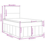 vidaXL Sommier à lattes de lit avec matelas Bleu 120x200 cm Tissu