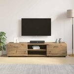 vidaXL Cabinet en Bois avec tiroir Chêne artisanal 150 x 39 x 30 cm
