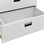 vidaXL Classeur Gris clair 90x46x164 cm Acier