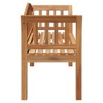 vidaXL Banc de jardin Marron 120 x 53 5 x 85 cm Bois de teck solide