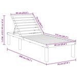 vidaXL Chaise longue Bois de pin imprégné