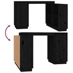 vidaXL Bureau Noir 110x50x75 cm Bois massif de pin