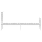 vidaXL Cadre de lit métal sans matelas avec pied de lit blanc 75x190cm