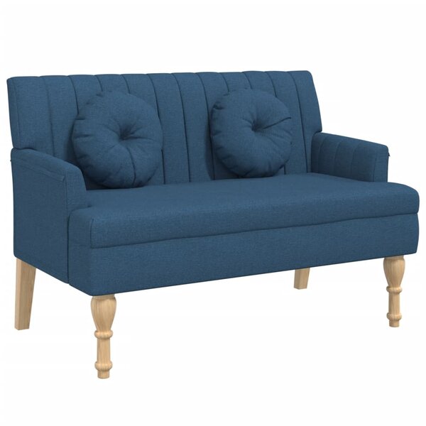 vidaXL Banc avec coussins bleu 113x64 5x75 5 cm tissu