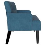 vidaXL Banc Chesterfield Bleu 112 x 65.5 x 75 cm Velours