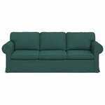 vidaXL Canapé Vert foncé 215 x 82 x 80 cm tissu