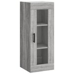 vidaXL Buffet haut Sonoma gris 34 5x34x180 cm Bois d'ingénierie