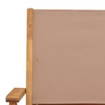 vidaXL Chaises de jardin pliantes lot de 6 taupe tissu et bois massif