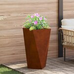 vidaXL Jardinière Rouillé 40 x 40 x 75 cm